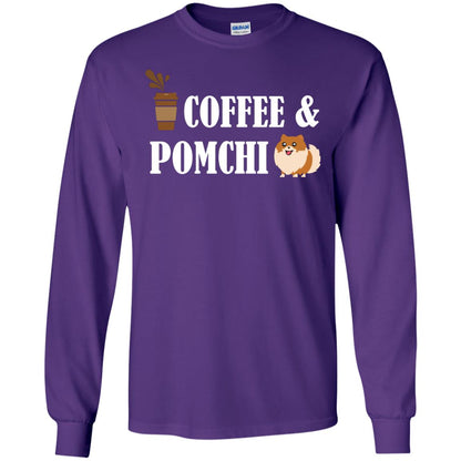 Coffee And Pomchi Lover Shirt Purple