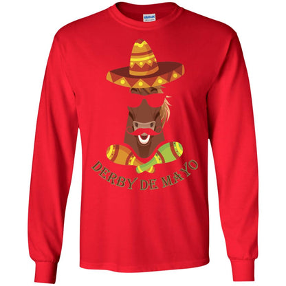 Derby De Mayo Kentucky Horse Race Sombrero Mexican T-shirt Red