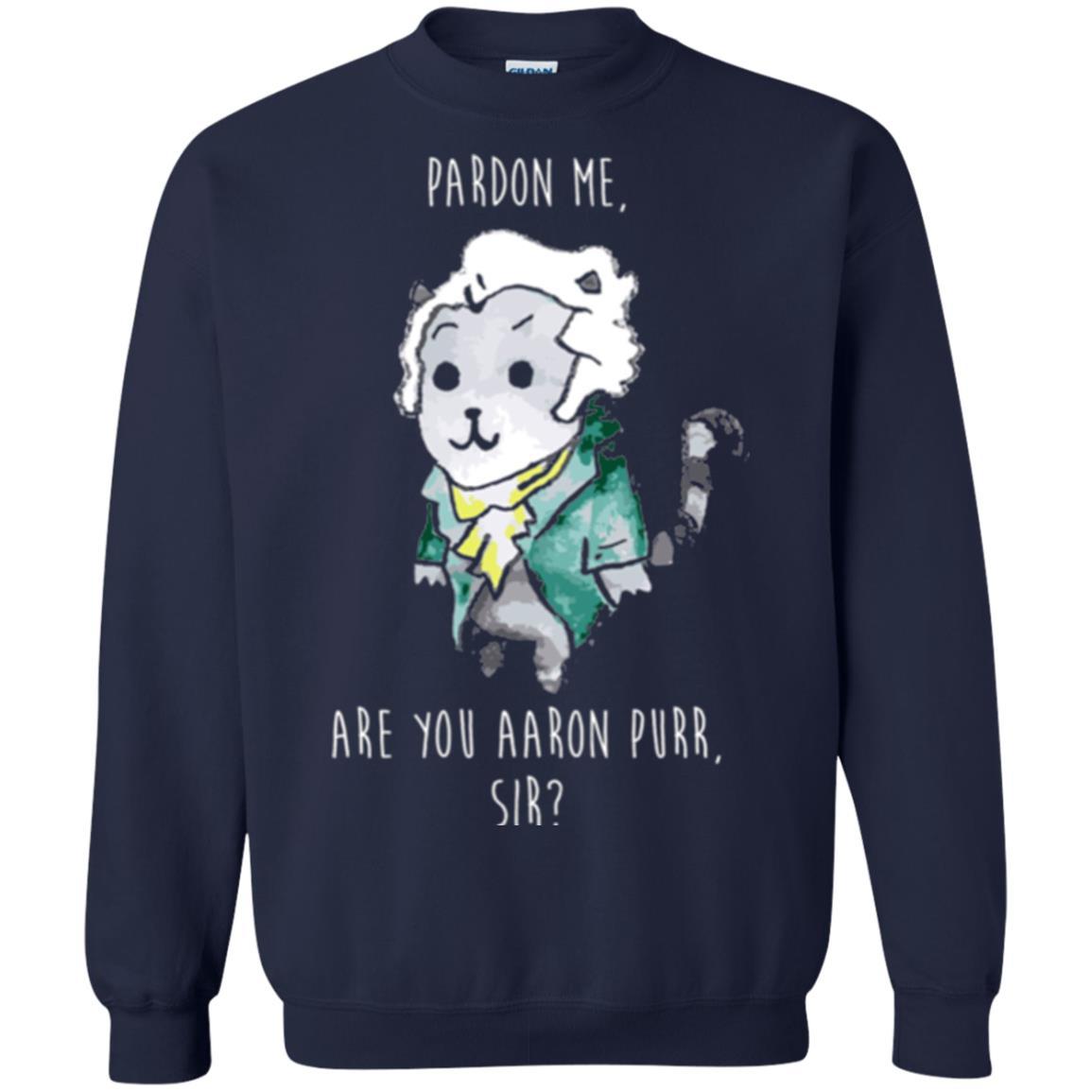 Hamilton Cat T-shirt Pardon Me Are You Aaron Purr Sir Navy