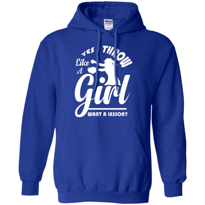 Softball Lover T-shirt Yes I Throw Like A Girl Want A Lesson Royal