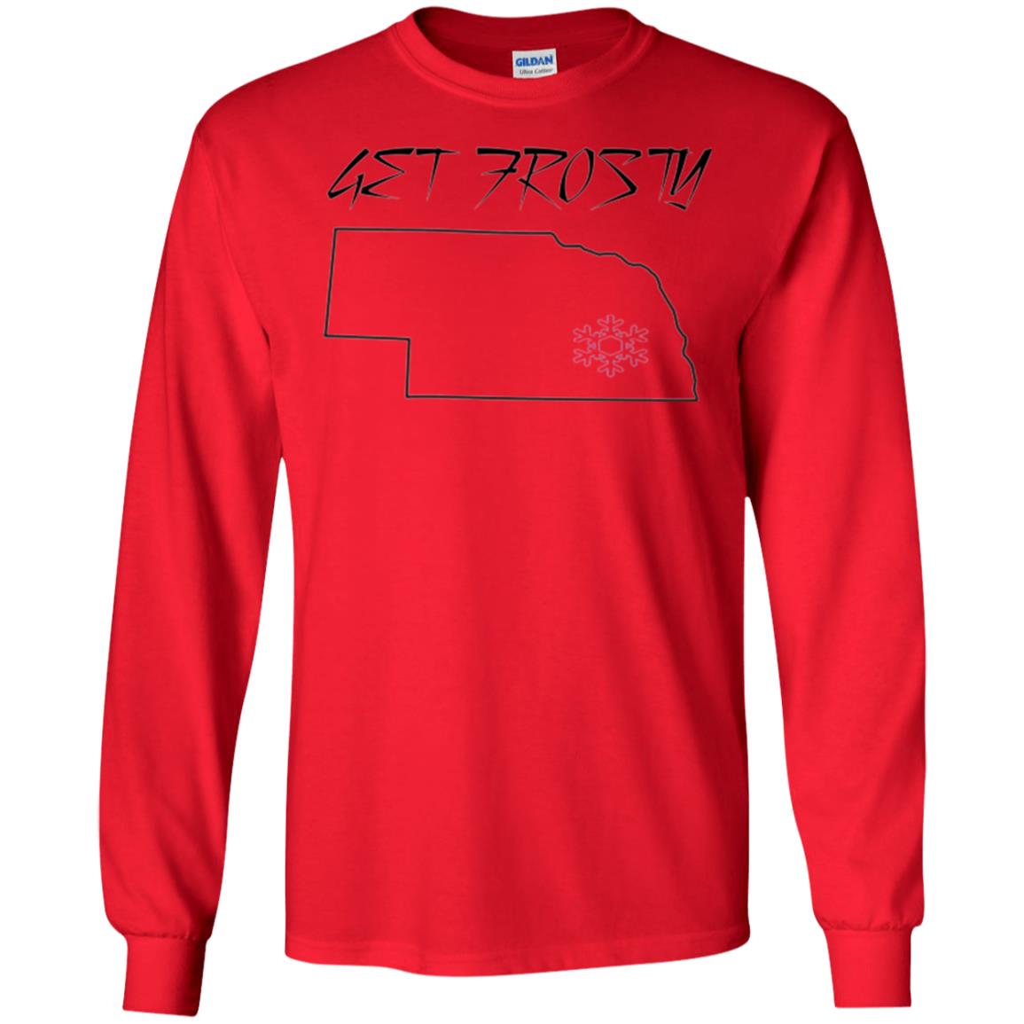 Christmas T-shirt Get Frosty Nebraska Football Red