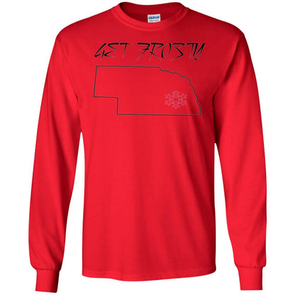 Christmas T-shirt Get Frosty Nebraska Football Red