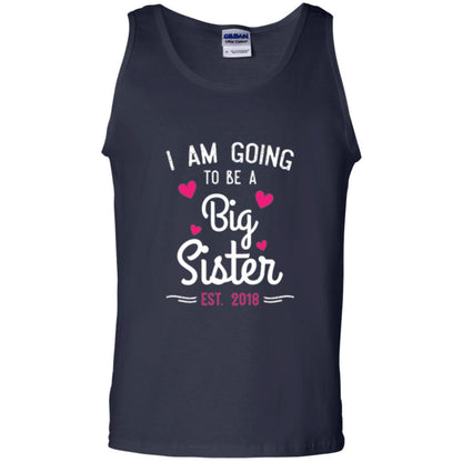 Family T-shirt I Am Going To Be A Big Sister Estimated 2018 Navy