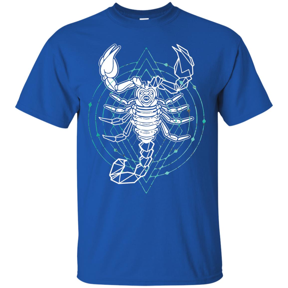 Scorpion Geometric Tribal Design T-shirt Royal