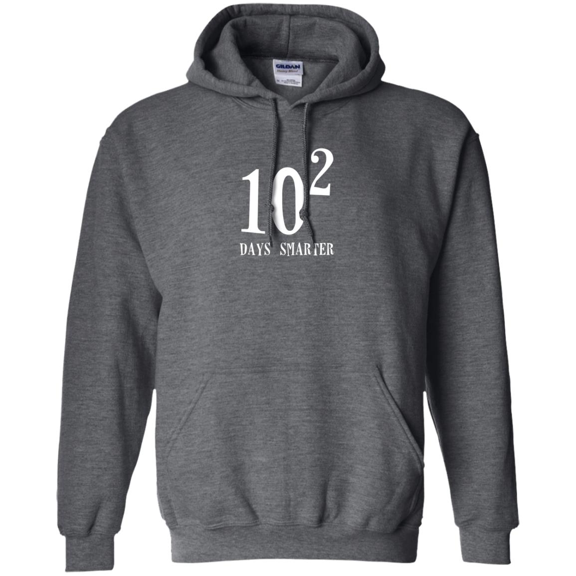 Funny Math 100th Day T-shirt 10 Squared Is 100 Days Smarter Dark Heather