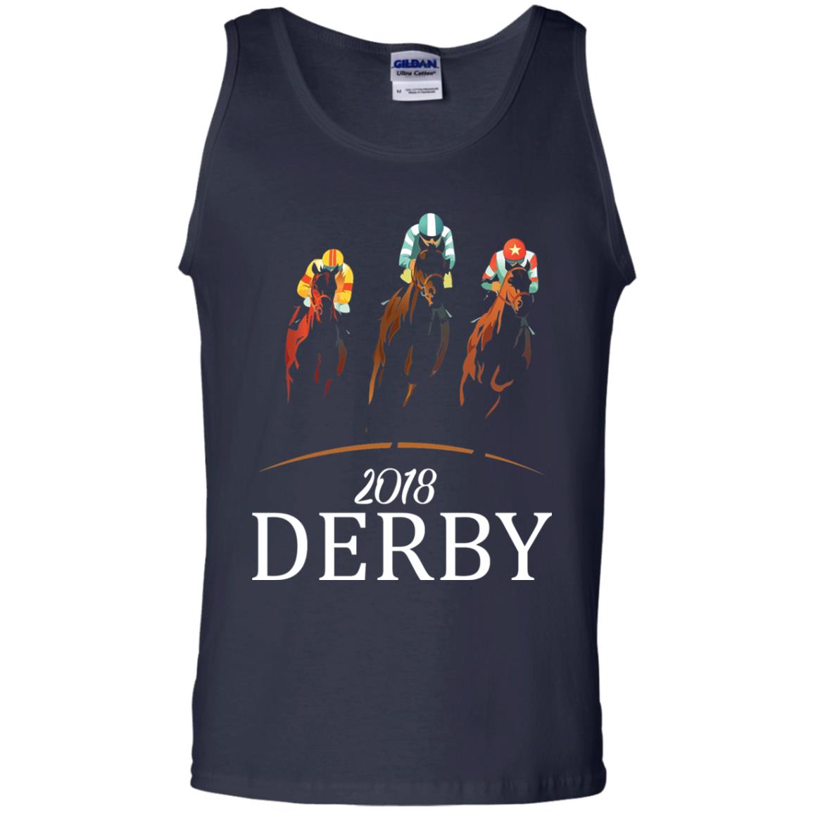 Derby 2018 Jockey Horse Racing T-shirt Navy