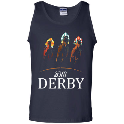 Derby 2018 Jockey Horse Racing T-shirt Navy