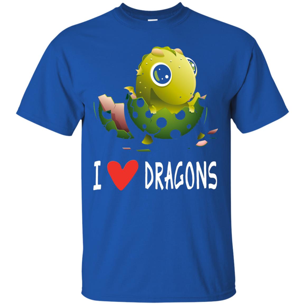 I Love Dragons Baby Dragon Lover Shirt Royal