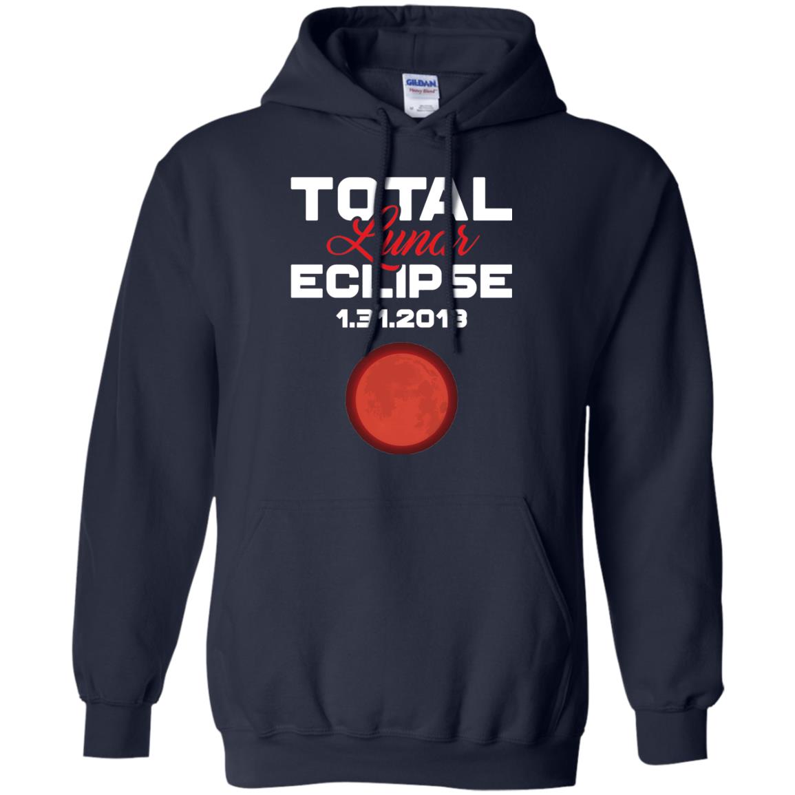Eclipse January 31st 2018 Total Lunar Eclipse T-shirt Blood Moon Navy