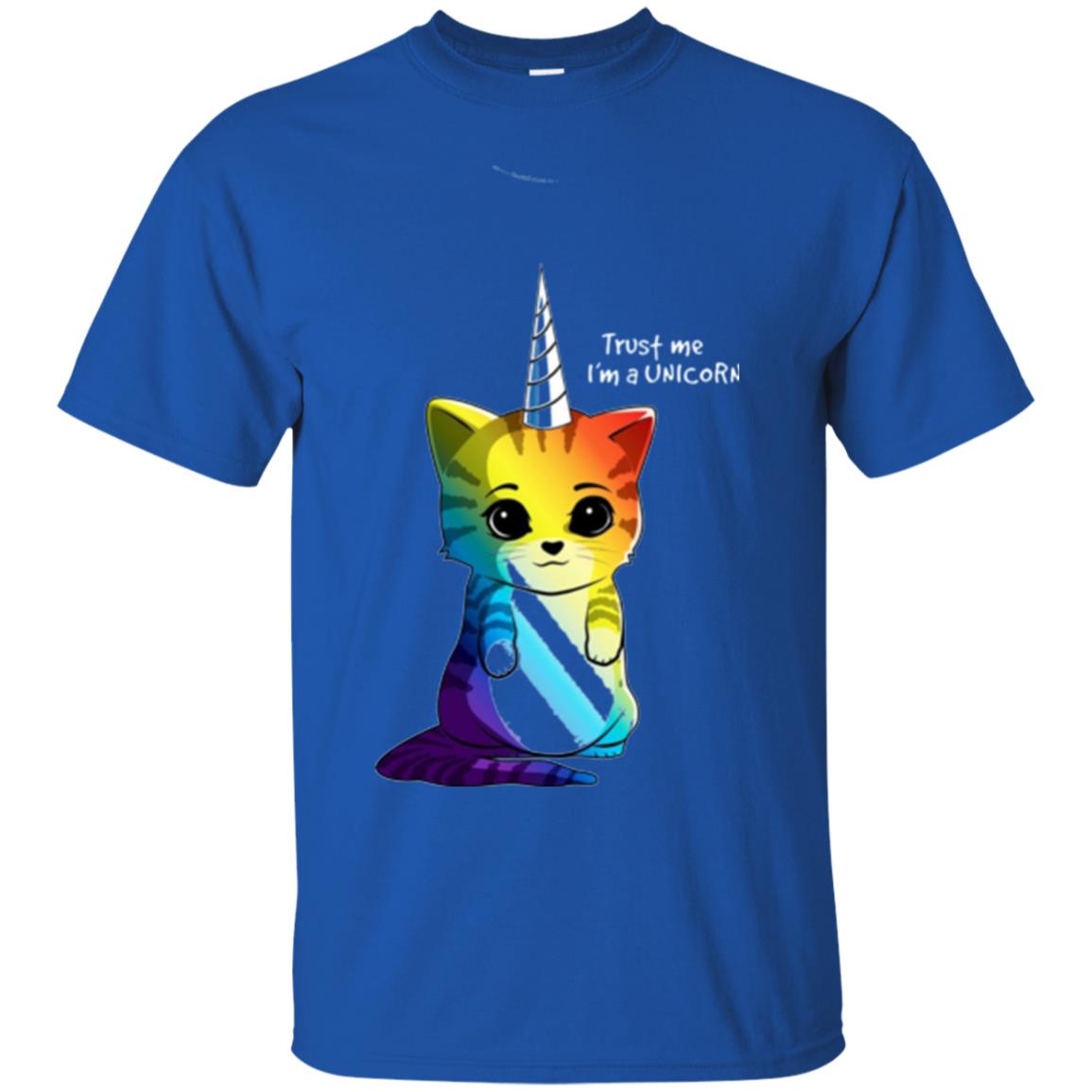 Cat Lovers T-shirt Caticorn Rainbow Trust Me I_m A Unicorn Royal