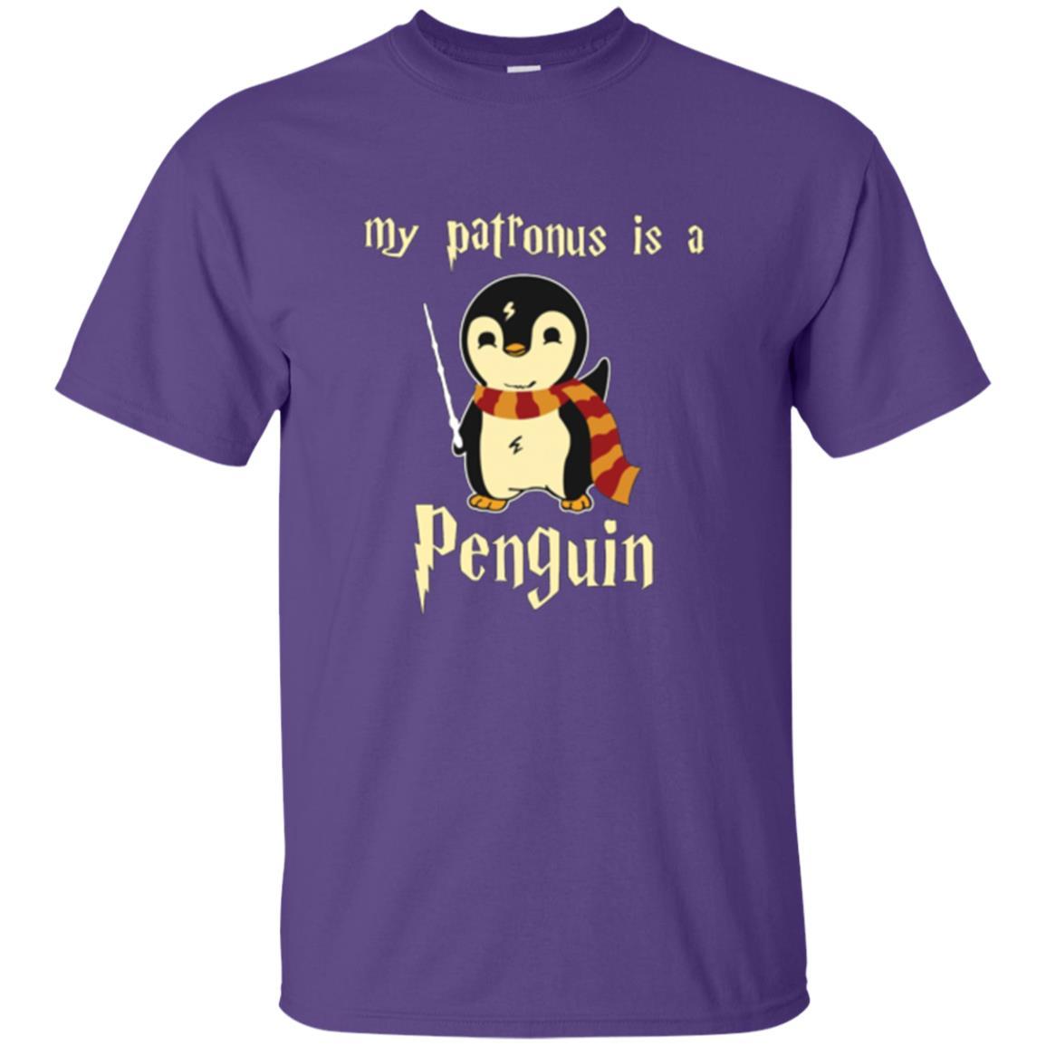 Penguin Lover T-shirt My Patronus Is A Penguin Purple