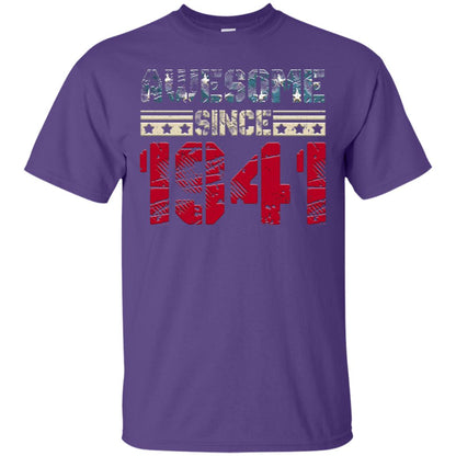 Awesome Since Legends Born In 1941 77 Years Old Birthday Shirt For Dad Or Papa Purple