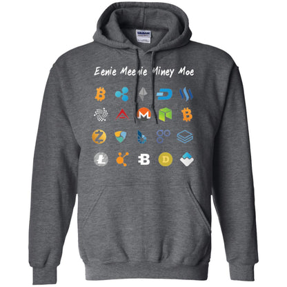 Bitcoin Litecoin Ethereum Eenie Meenie Miney Moe T-shirt Dark Heather
