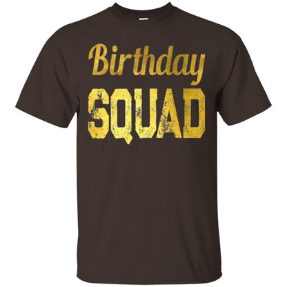 Birthday Squad Gold T-shirt Dark Chocolate
