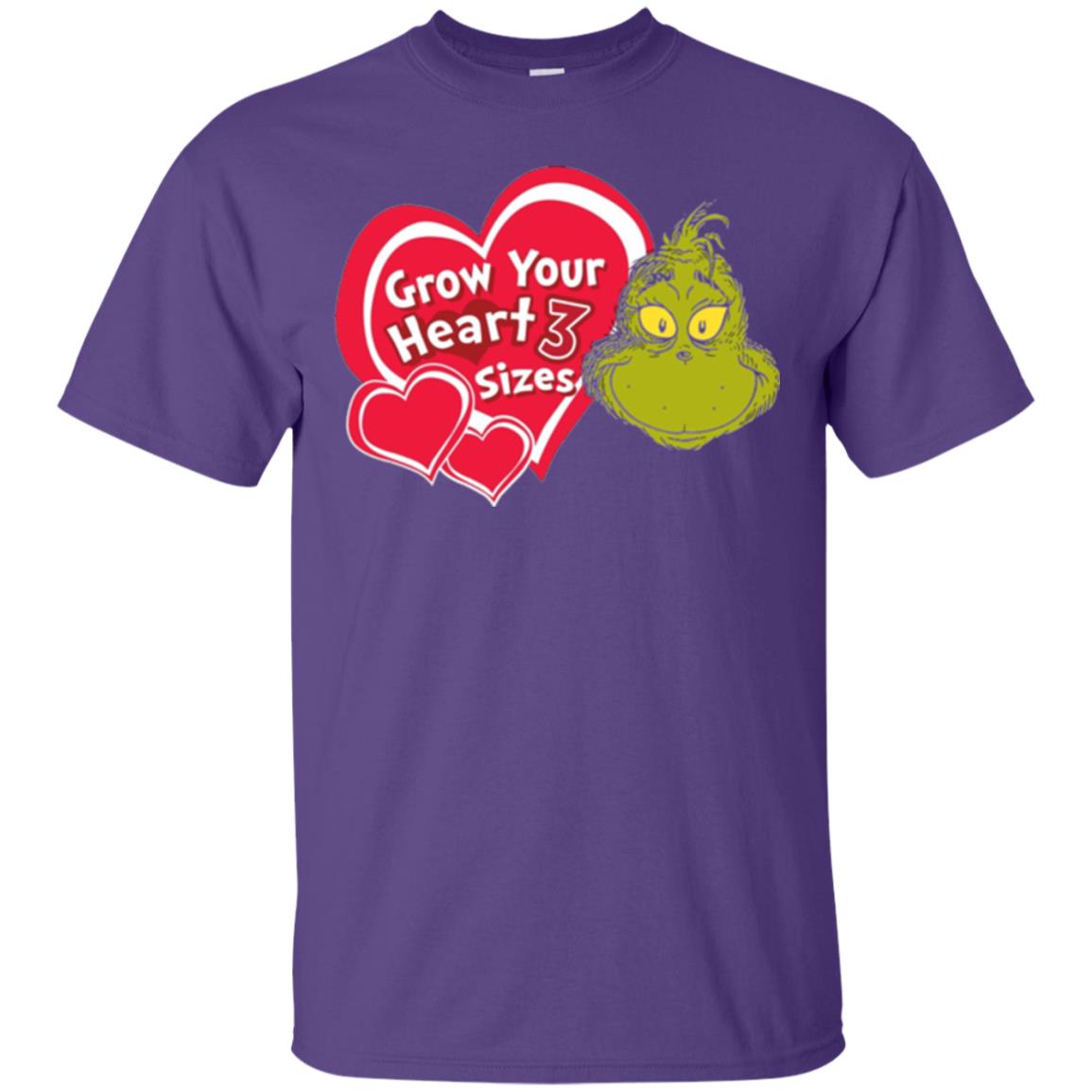 Dr. Seuss Grinch T-shirt Grow Your Heart 3 Sizes Purple