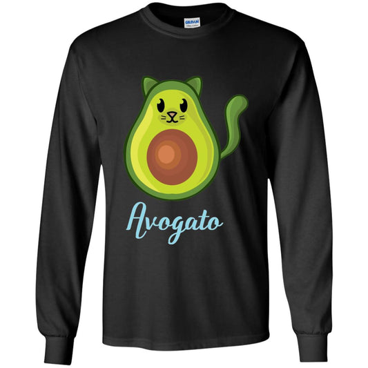 Avogato Avocado Cat Funny Avocato T-shirt Black