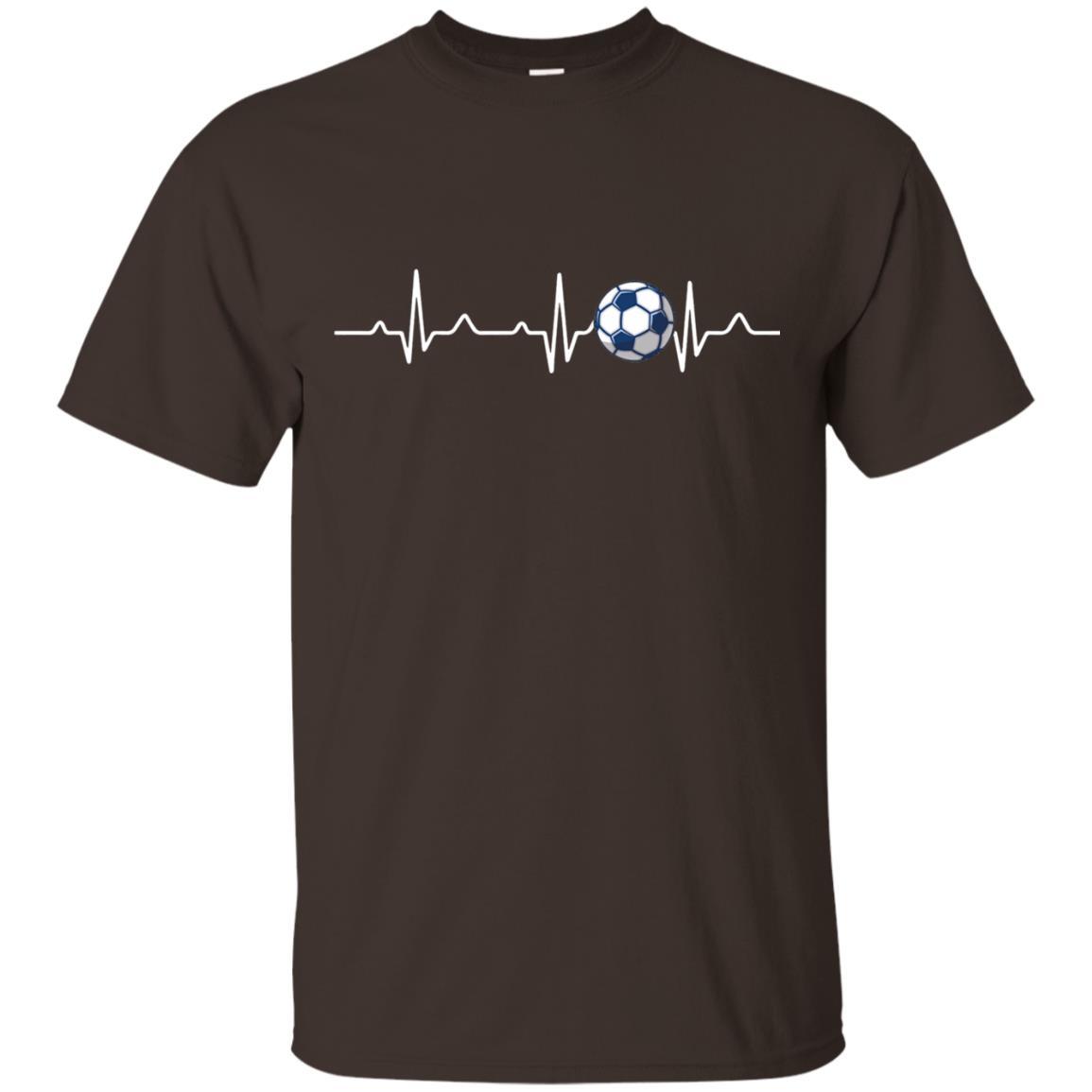 Heartbeat Soccer Lover T-shirt Dark Chocolate