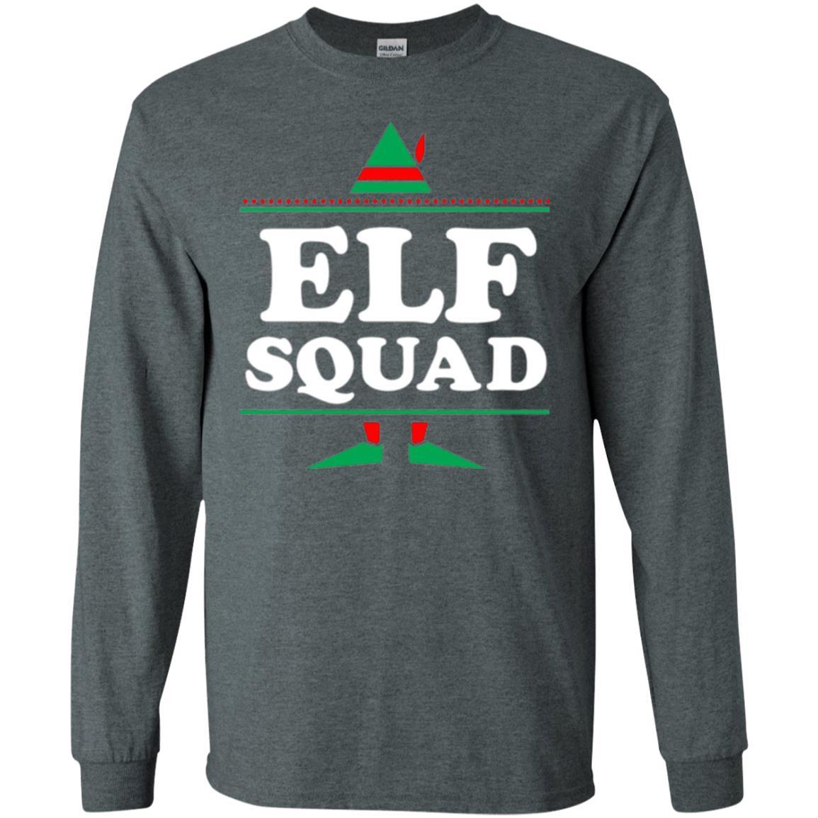 Christmas T-shirt Elf Squad Holiday Family Group Matching Dark Heather