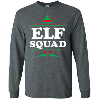 Christmas T-shirt Elf Squad Holiday Family Group Matching Dark Heather