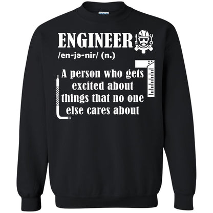 Engineer T-shirt A Person Who Gets Excited About Black