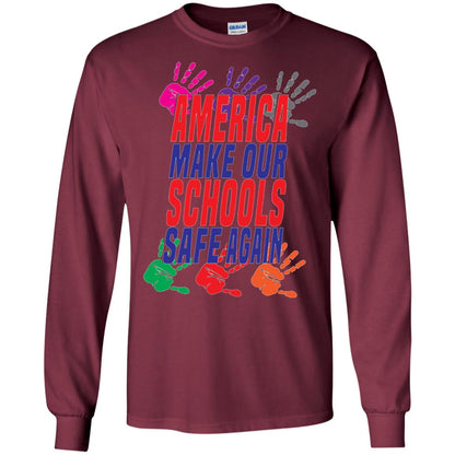 America Make Our Schools Safe Again Gu Control T-shirt Maroon