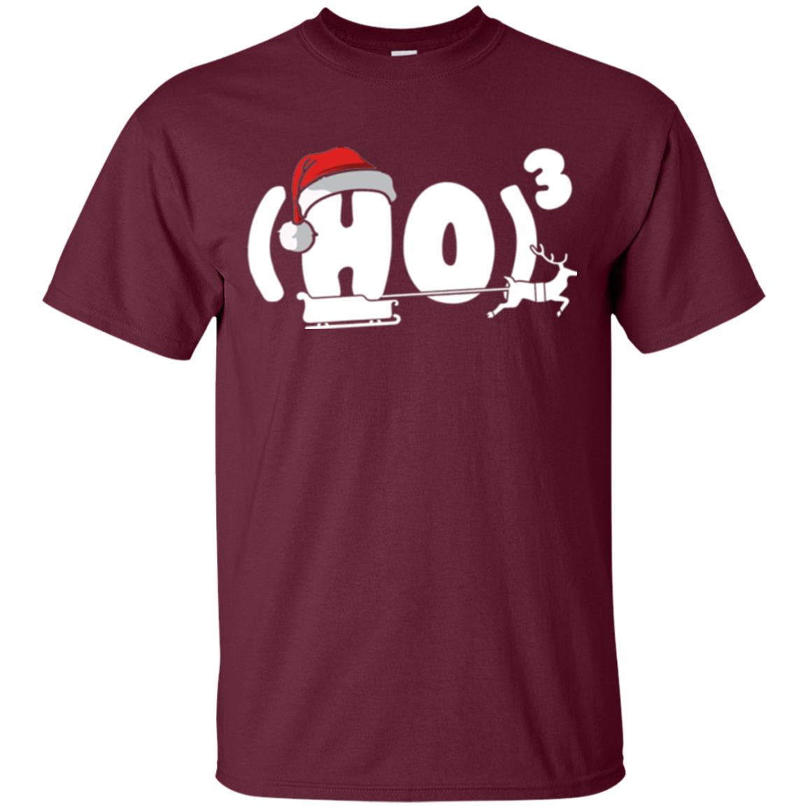 Christmas T-shirt Ho Ho Ho Maroon