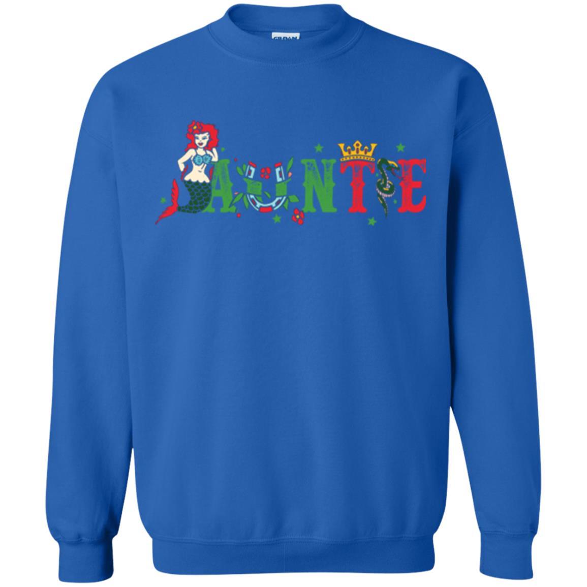 Aunt T-shirt Mermaid Auntie T-shirt Royal
