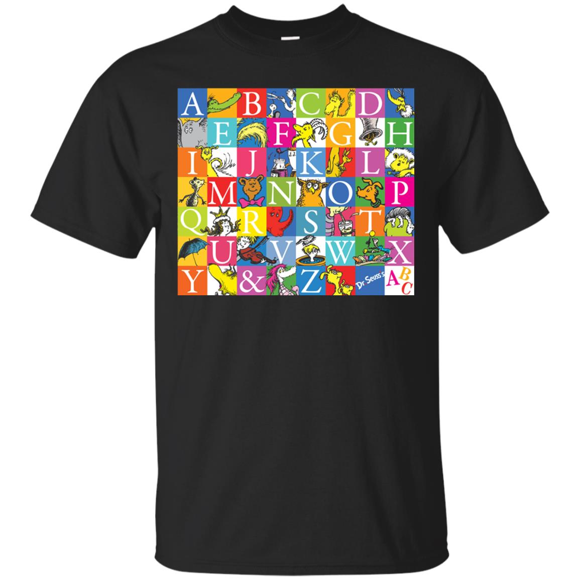 Dr. Seuss A To Z Gift Shirt For Funny Man Black