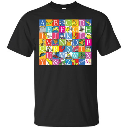 Dr. Seuss A To Z Gift Shirt For Funny Man Black