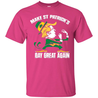 Trump Make St Patricks Day Great Again Funny Trump T-shirt Heliconia