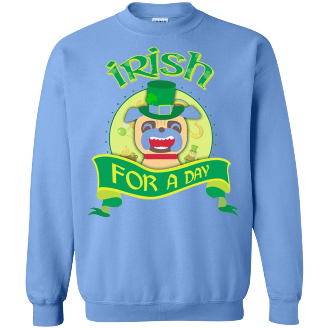 Saint Patrick_s Day T-shirt Amazing I_m Irish Pug Carolina Blue