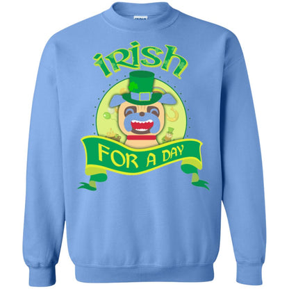 Saint Patrick_s Day T-shirt Amazing I_m Irish Pug Carolina Blue