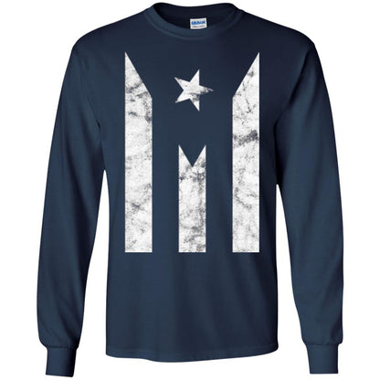 Boricua T-shirt Puerto Rico Black Flag T-shirt Navy