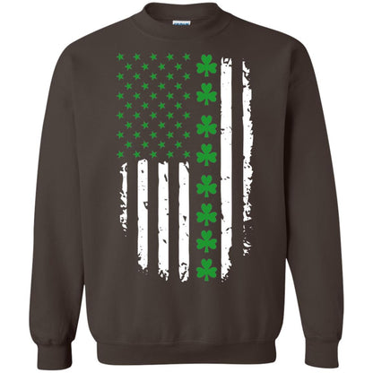 St. Patrick's Day T-shirt Irish American Flag T-shirt Dark Chocolate