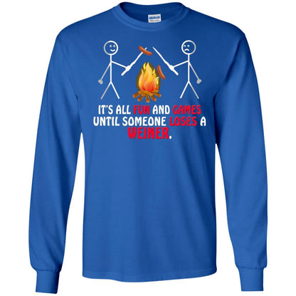 Camper T-shirt It's All Fun And Games Royal