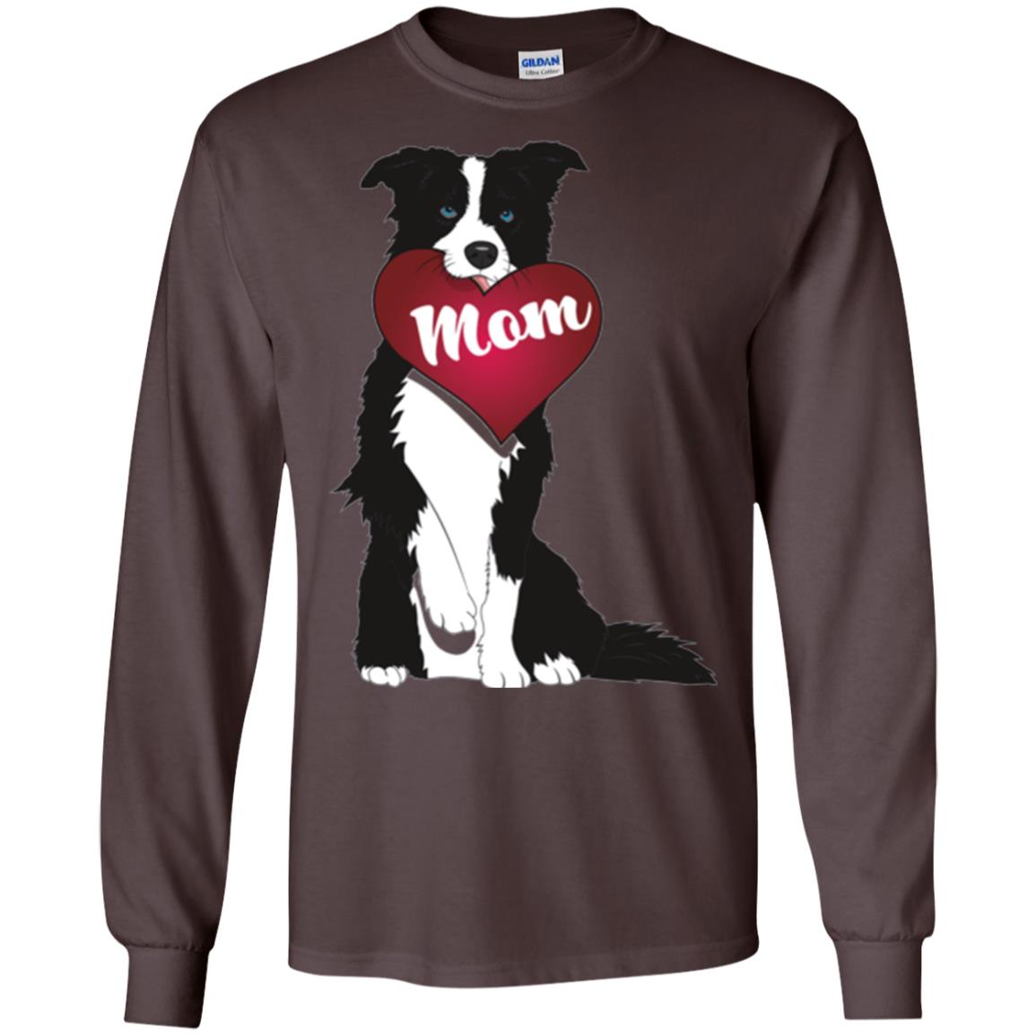 Dog Lover T-sshirt Border Collie Fetching Valentine Heart Dark Chocolate