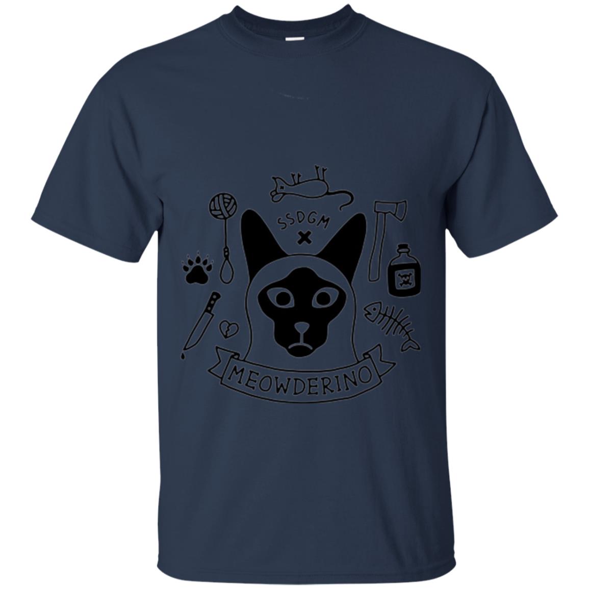 Meowderino T-shirt True Crime Cat Navy