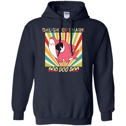 Daughter Shark Doo Doo Doo Family Shark Gift Shirt Navy