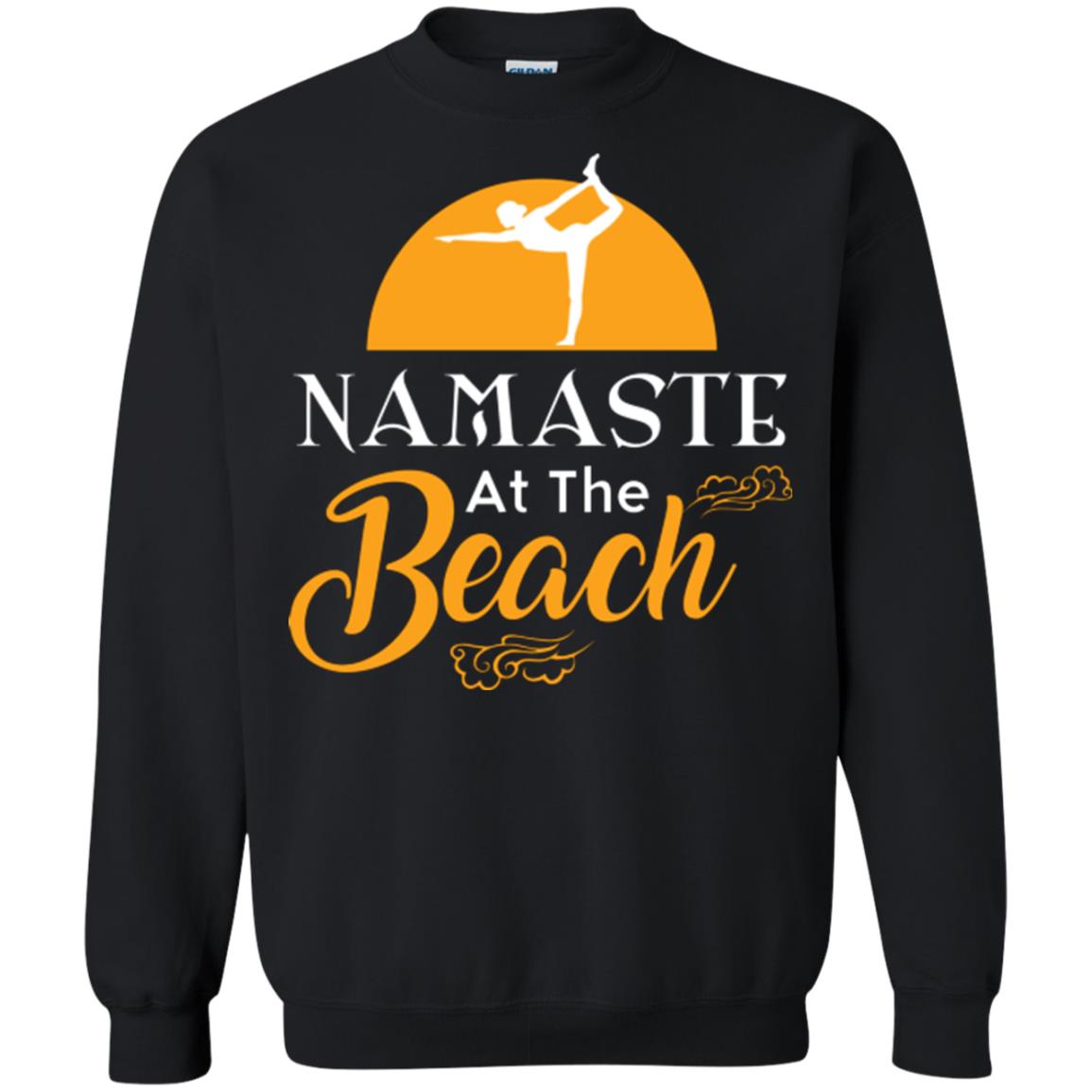 Yoga Lover T-shirt Namaste At The Beach Black