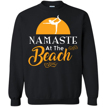 Yoga Lover T-shirt Namaste At The Beach Black