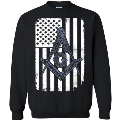 Freemason Usa Flag Logo Freemasonry America T-shirt Black