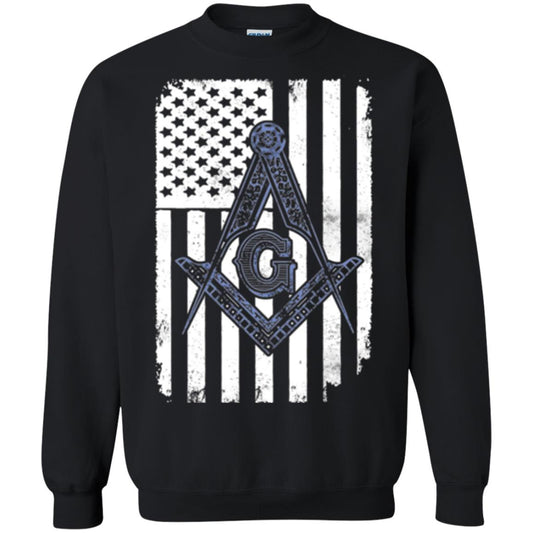 Freemason Usa Flag Logo Freemasonry America T-shirt Black