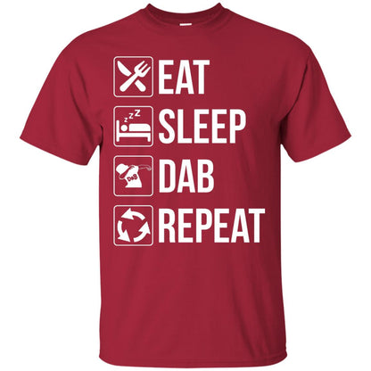 Funny Eat Sleep Dab Repeat T-shirt Cardinal