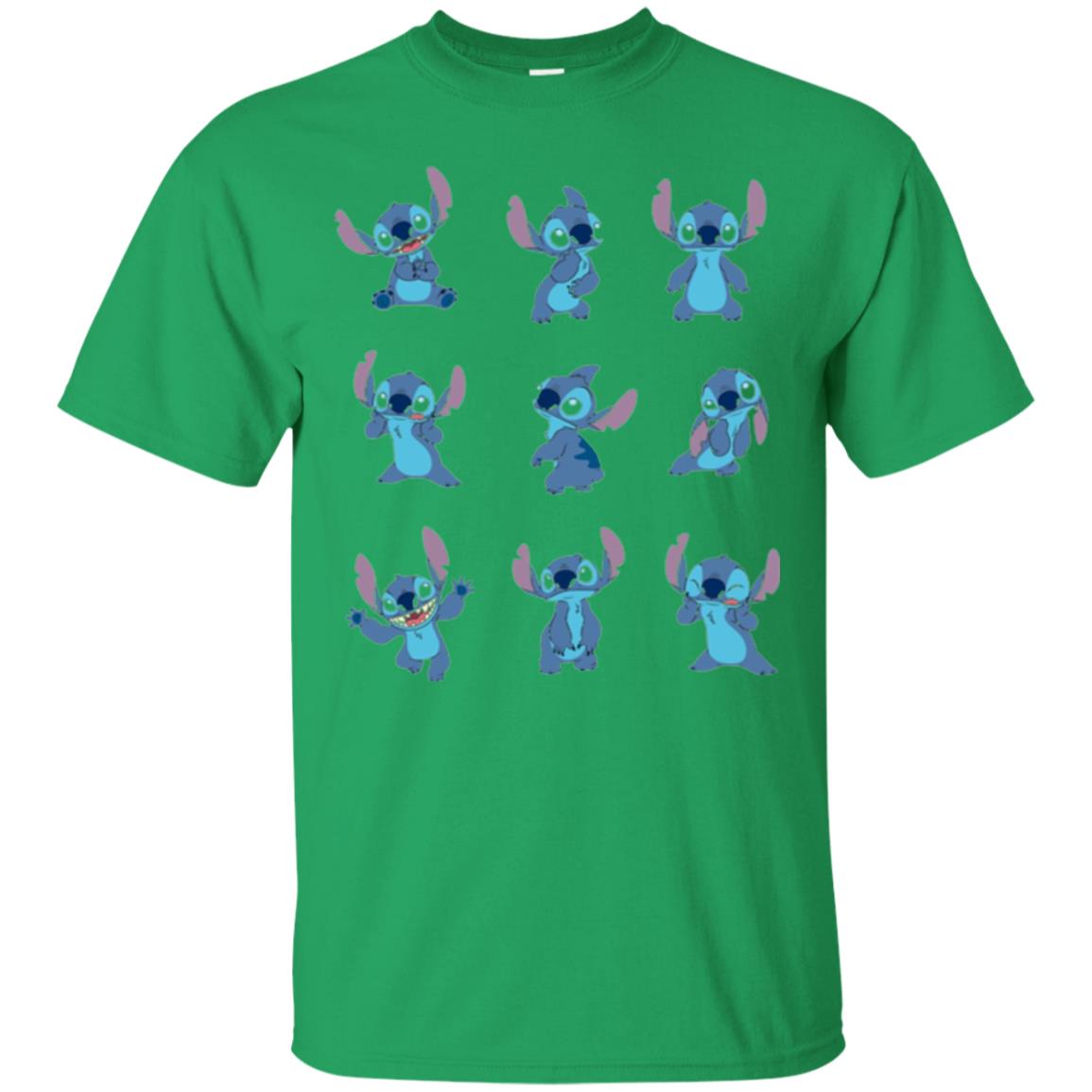 Stitch T-shirt Disney Many Moods Irish Green