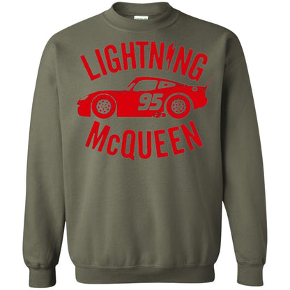 Pixar Cars Lightning 95 Mcqueen Vintage Graphic T-shirt Military Green