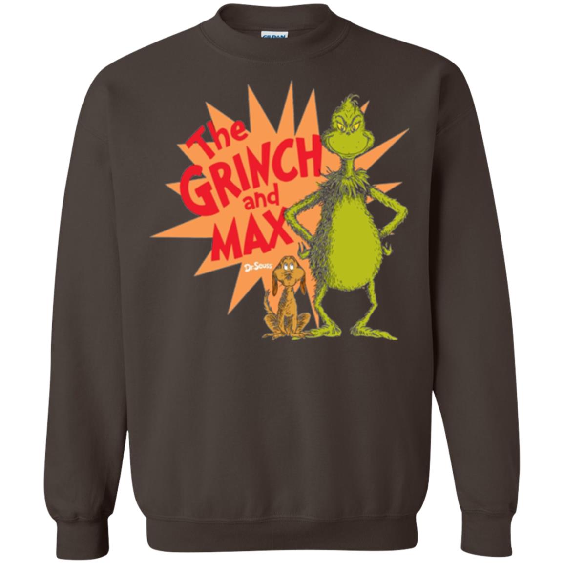 Cartoon T-shirt Dr. Seuss Grinch And Max Burst Dark Chocolate
