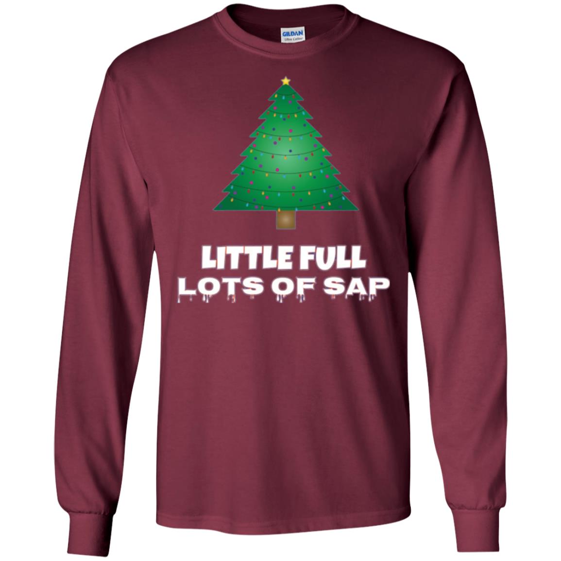 Christmas T-shirt Little Full Lots Of Sap Maroon