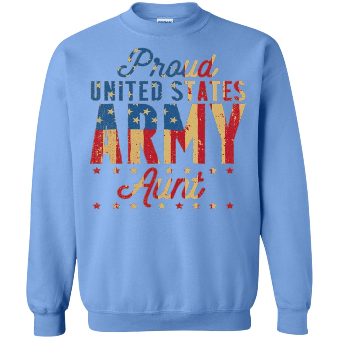 Proud United States Army Aunt Us Shirt Carolina Blue