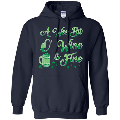 A Wee Bit O’ Wine Is Fine St. Patrick's Day T-shirt Navy