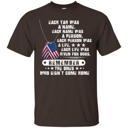 Each Tag Was A Name. Each Name Was A Person. Each Person Was A Life Shirt Dark Chocolate